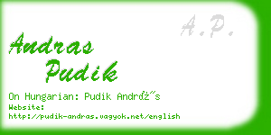 andras pudik business card